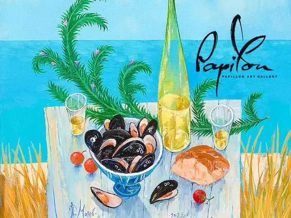 Пъстра колекция от живописни картини на Пламен Монев реди Арт Галерия Le Papillon