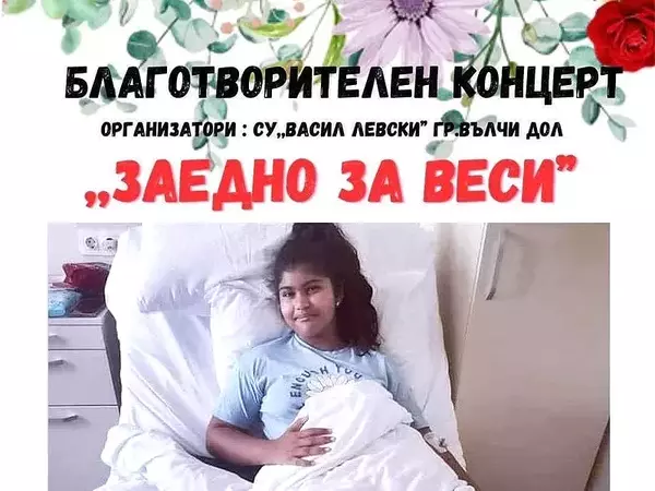 Благотворителен концерт "Заедно за Веси" организират във Вълчи дол