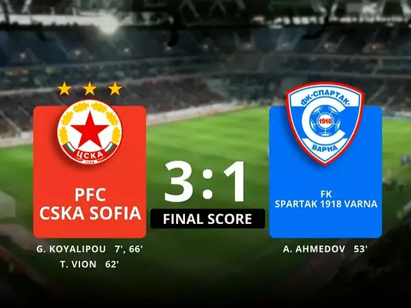 Спартак (Варна) отстъпи на ЦСКА с 1:3