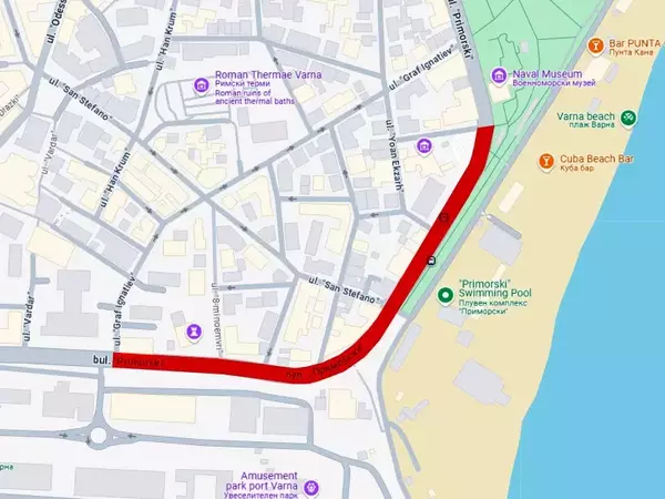 Затварят част от бул. Приморски заради ремонт