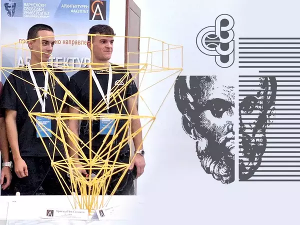 Покривна конструкция от спагети строят ученици във Варна