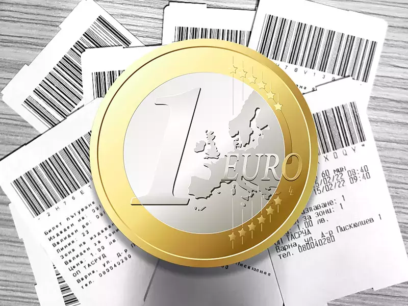 От 1 януари 2026 година: Хартиеният билет във Варна става 1 евро 