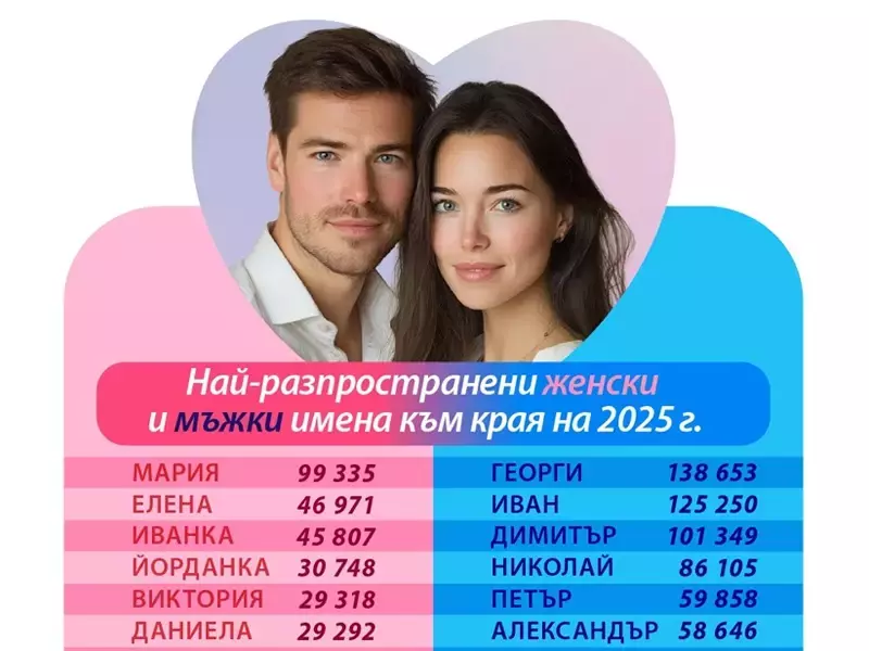 Георги и Мария - най-разпространените имена в България