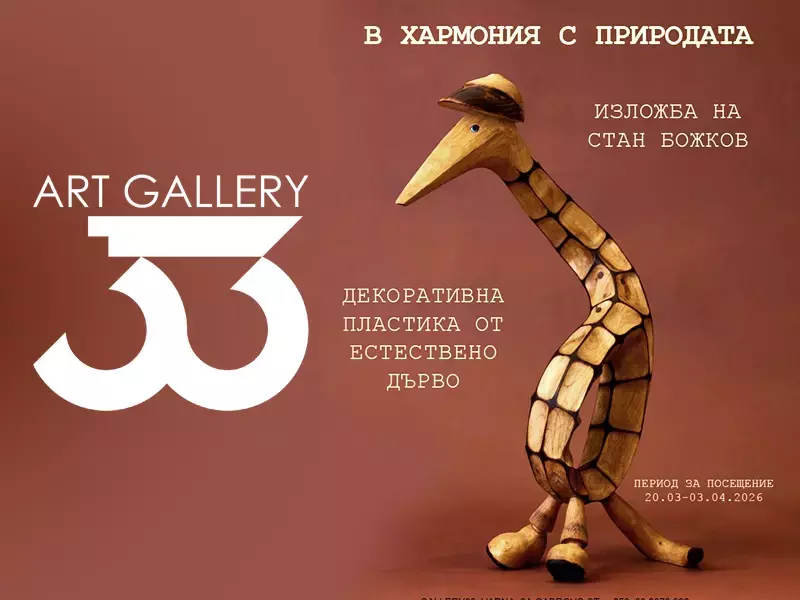 Декоративна пластика от естествено дърво представя Галерия 33